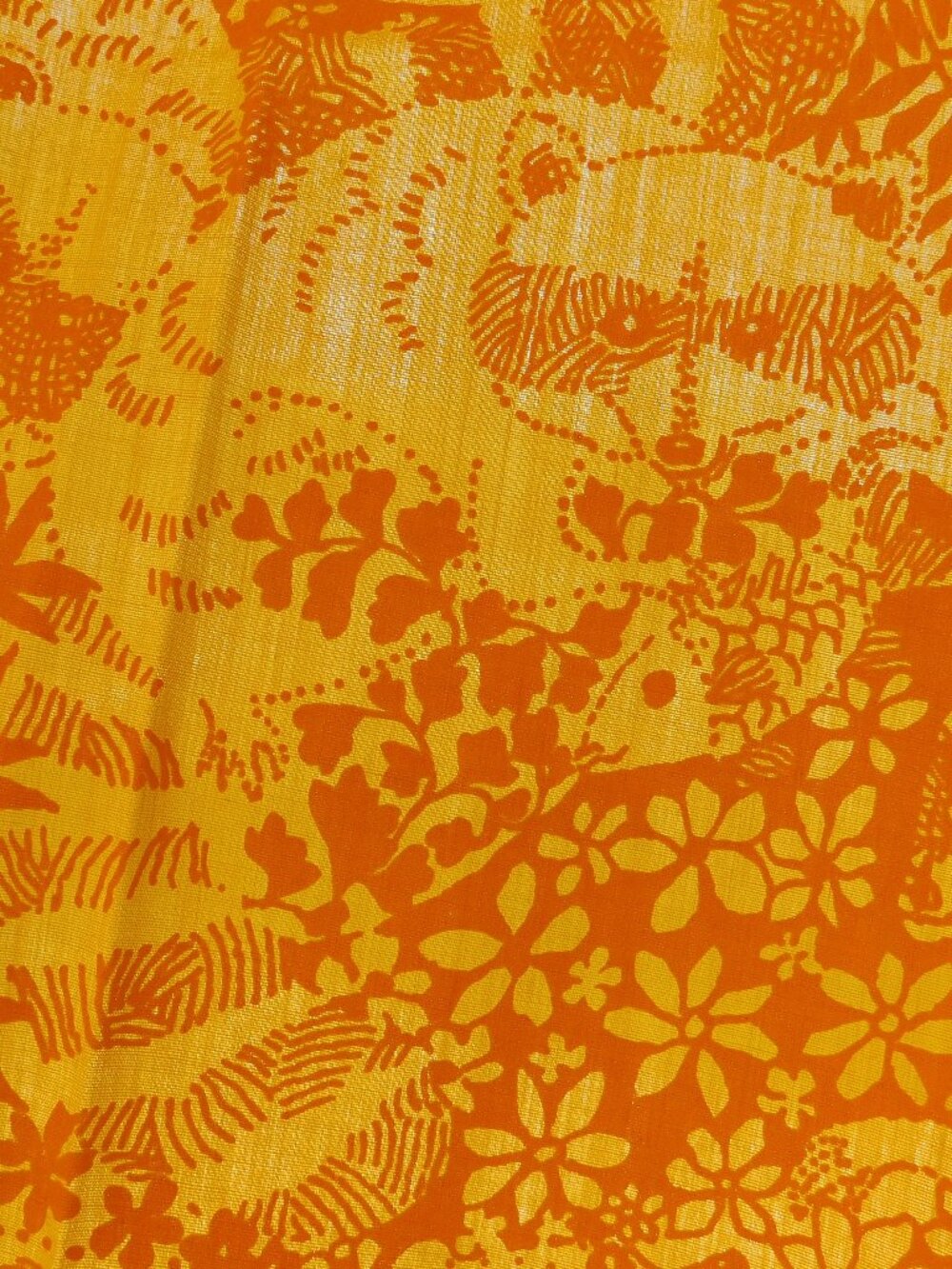 VTG Maccoons Zuzek Key West Hand Print Fabric Lilly Pulitzer raccoon textile 1yd